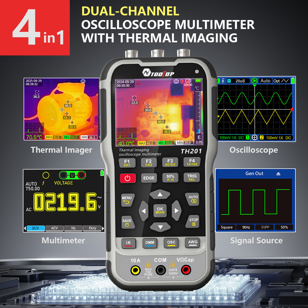 Electronics Repair Equipment - Oscilloscope thermique TOOLTOP TH201 4 en